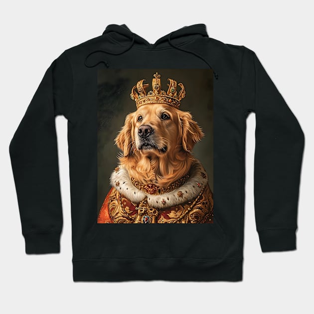 Golden Retriever The King Hoodie by AestheticsArt81